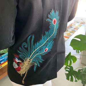 ❤️Custom blazer jacket with peacock patch